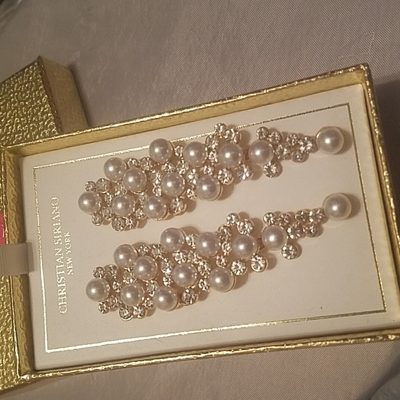 Christian Siriano Jewelry Christian Siriano Pearl Gem Dangle Nib